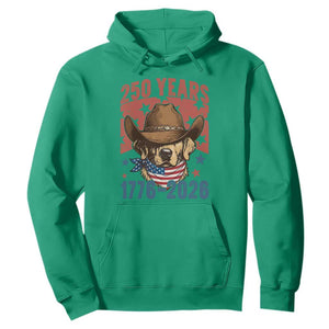 250th Anniversary USA Hoodie Western Golden Retriever 4th of July TS14 Irish Green Print Your Wear
