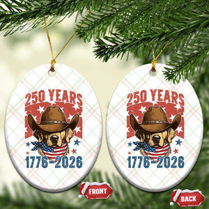 250th America Anniversary Ceramic Ornament Western Golden Retriever 4th of July TS14 Print Your Wear