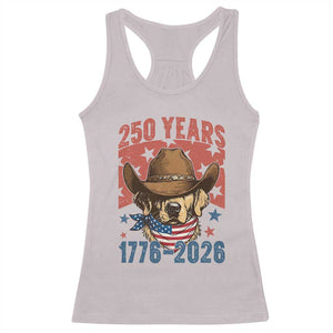 250th Anniversary USA Racerback Tank Top Western Golden Retriever 4th of July TS14 Ice Gray Print Your Wear