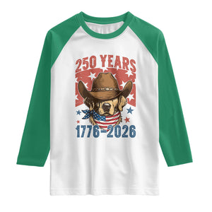250th America Anniversary Raglan Shirt Western Golden Retriever 4th of July TS14 White Kelly Green Print Your Wear