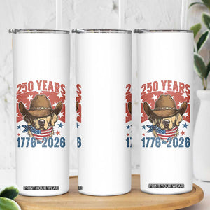 250th Anniversary USA Skinny Tumbler Western Golden Retriever 4th of July TS14 Print Your Wear