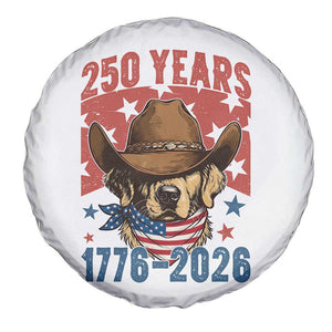 250th Anniversary USA Spare Tire Cover Western Golden Retriever 4th of July TS14 Print Your Wear