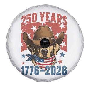 250th Anniversary USA Spare Tire Cover Western Golden Retriever 4th of July TS14 Print Your Wear