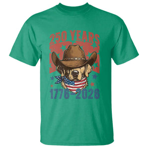 250th Anniversary USA T Shirt Western Golden Retriever 4th of July TS14 Irish Green Print Your Wear