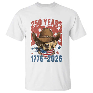 250th Anniversary USA T Shirt Western Golden Retriever 4th of July TS14 White Print Your Wear