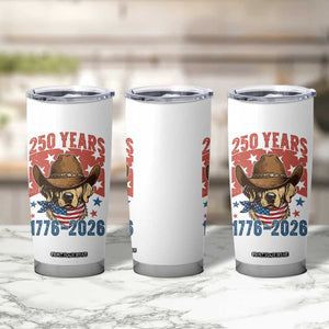 250th Anniversary USA Tumbler Cup Western Golden Retriever 4th of July TS14 Print Your Wear