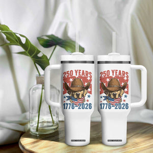 250th Anniversary USA Tumbler With Handle Western Golden Retriever 4th of July TS14 Print Your Wear