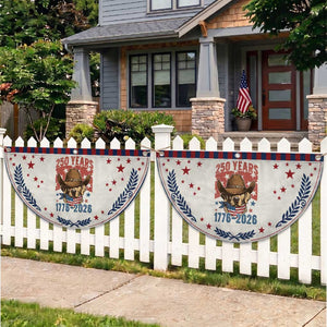 250th Anniversary USA Patriotic Fan Flag Western Golden Retriever 4th of July