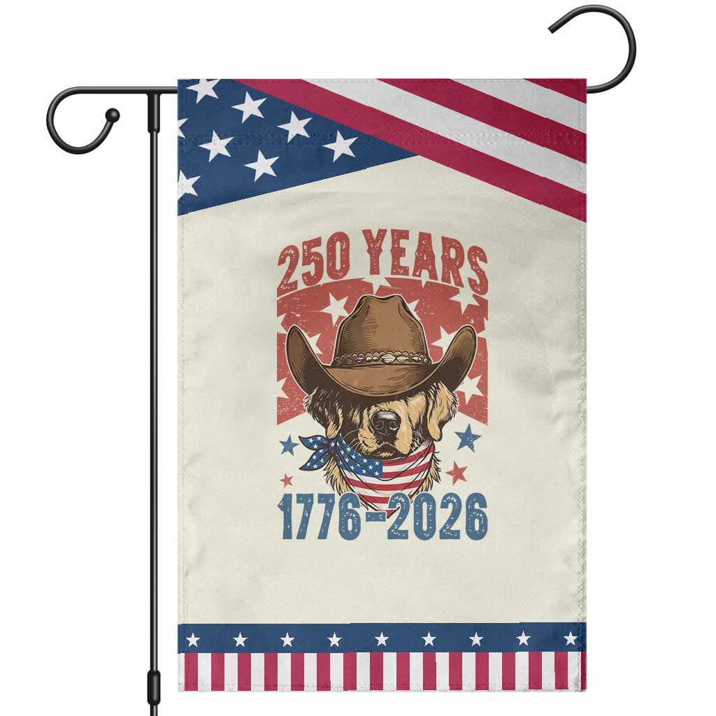 250th Anniversary USA Patriotic Garden Flag Western Golden Retriever 4th of July TS14 Modern Beige Blue Print Your Wear