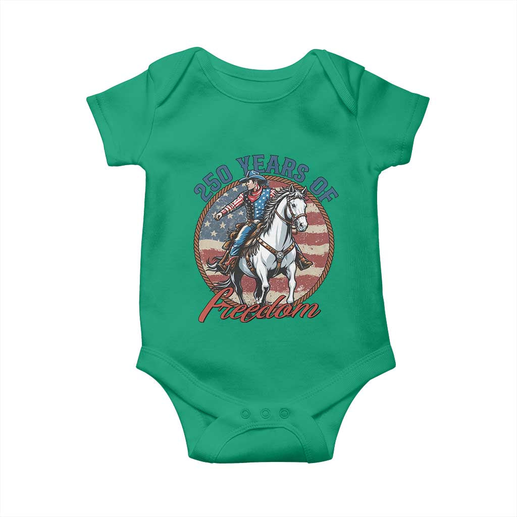 250th Anniversary USA Baby Onesie American Flag Cowboy Rodeo 4th of July TS14 Irish Green Print Your Wear
