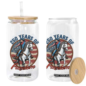 250th Anniversary USA Glass Can American Flag Cowboy Rodeo 4th of July TS14 Print Your Wear