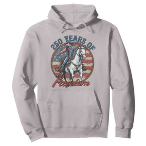 250th Anniversary USA Hoodie American Flag Cowboy Rodeo 4th of July TS14 Ice Gray Print Your Wear