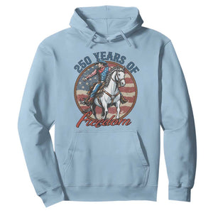250th Anniversary USA Hoodie American Flag Cowboy Rodeo 4th of July TS14 Light Blue Print Your Wear
