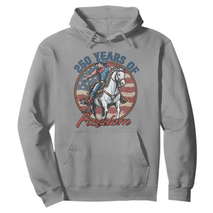 250th Anniversary USA Hoodie American Flag Cowboy Rodeo 4th of July TS14 Sport Gray Print Your Wear