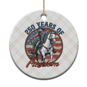 America 250th Anniversary Ceramic Ornament American Flag Cowboy Rodeo 4th of July TS14 1pc Christmas Plaid Print Your Wear