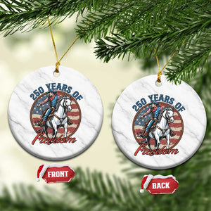 America 250th Anniversary Ceramic Ornament American Flag Cowboy Rodeo 4th of July TS14 1pc White Marble Print Your Wear