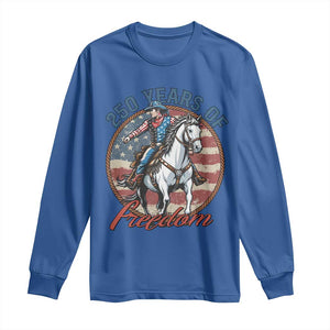 250th Anniversary USA Long Sleeve Shirt American Flag Cowboy Rodeo 4th of July TS14 Royal Blue Print Your Wear
