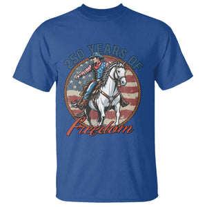 250th Anniversary USA T Shirt American Flag Cowboy Rodeo 4th of July TS14 Royal Blue Print Your Wear