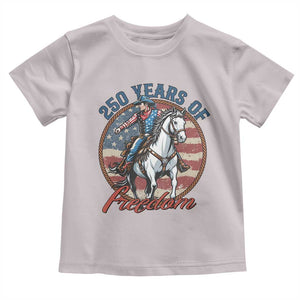250th Anniversary USA Toddler T Shirt American Flag Cowboy Rodeo 4th of July TS14 Ice Gray Print Your Wear