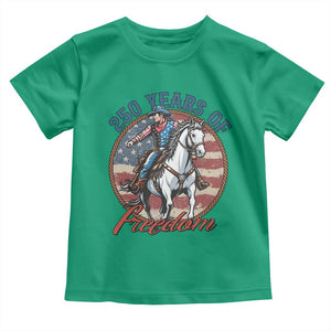 250th Anniversary USA Toddler T Shirt American Flag Cowboy Rodeo 4th of July TS14 Irish Green Print Your Wear