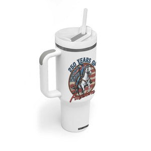 America 250th Anniversary Tumbler With Handle American Flag Cowboy Rodeo 4th of July TS14 Print Your Wear
