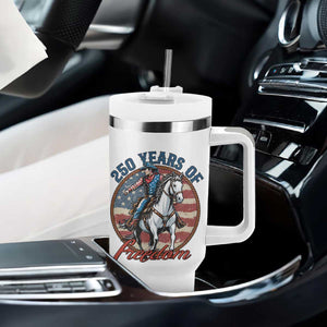America 250th Anniversary Tumbler With Handle American Flag Cowboy Rodeo 4th of July TS14 Print Your Wear
