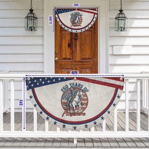 250th Anniversary USA Patriotic Fan Flag American Flag Cowboy Rodeo 4th of July