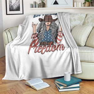 250th Anniversary USA Throw Blanket Western Cowgirl American Flag 4th of July TS14 Print Your Wear