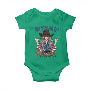 250th Anniversary USA Baby Onesie Western Cowgirl American Flag 4th of July TS14 Irish Green Print Your Wear