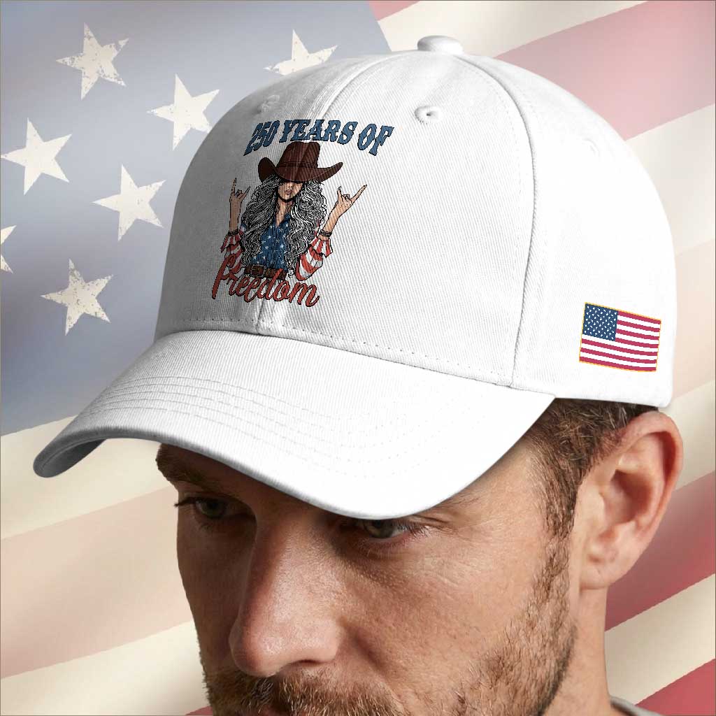 America 250th Anniversary Baseball Cap Western Cowgirl American Flag 4th of July TS14 Print Your Wear