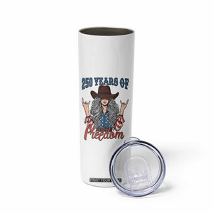 250th Anniversary USA Skinny Tumbler Western Cowgirl American Flag 4th of July TS14 Print Your Wear