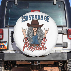 250th Anniversary USA Spare Tire Cover Western Cowgirl American Flag 4th of July TS14 No hole White Print Your Wear