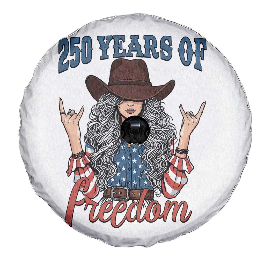 250th Anniversary USA Spare Tire Cover Western Cowgirl American Flag 4th of July TS14 Print Your Wear