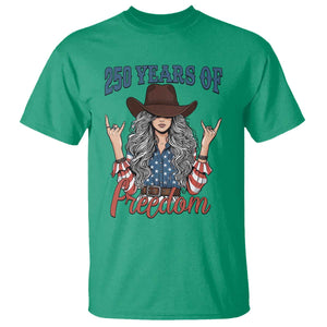 America 250th Anniversary T Shirt Western Cowgirl American Flag 4th of July TS14 Irish Green Print Your Wear