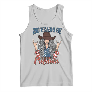 250th Anniversary USA Tank Top Western Cowgirl American Flag 4th of July TS14 Ash Print Your Wear