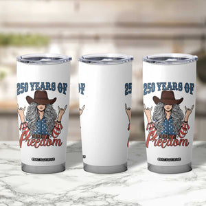 250th Anniversary USA Tumbler Cup Western Cowgirl American Flag 4th of July TS14 Print Your Wear