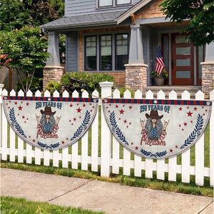 250th Anniversary USA Patriotic Fan Flag Western Cowgirl American Flag 4th of July