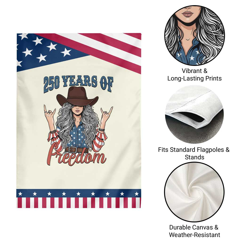 250th Anniversary USA Patriotic Garden Flag Western Cowgirl American Flag 4th of July TS14 Print Your Wear
