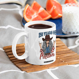 250th Anniversary USA Coffee Mug Western Cowgirl American Flag 4th of July TS14 Print Your Wear