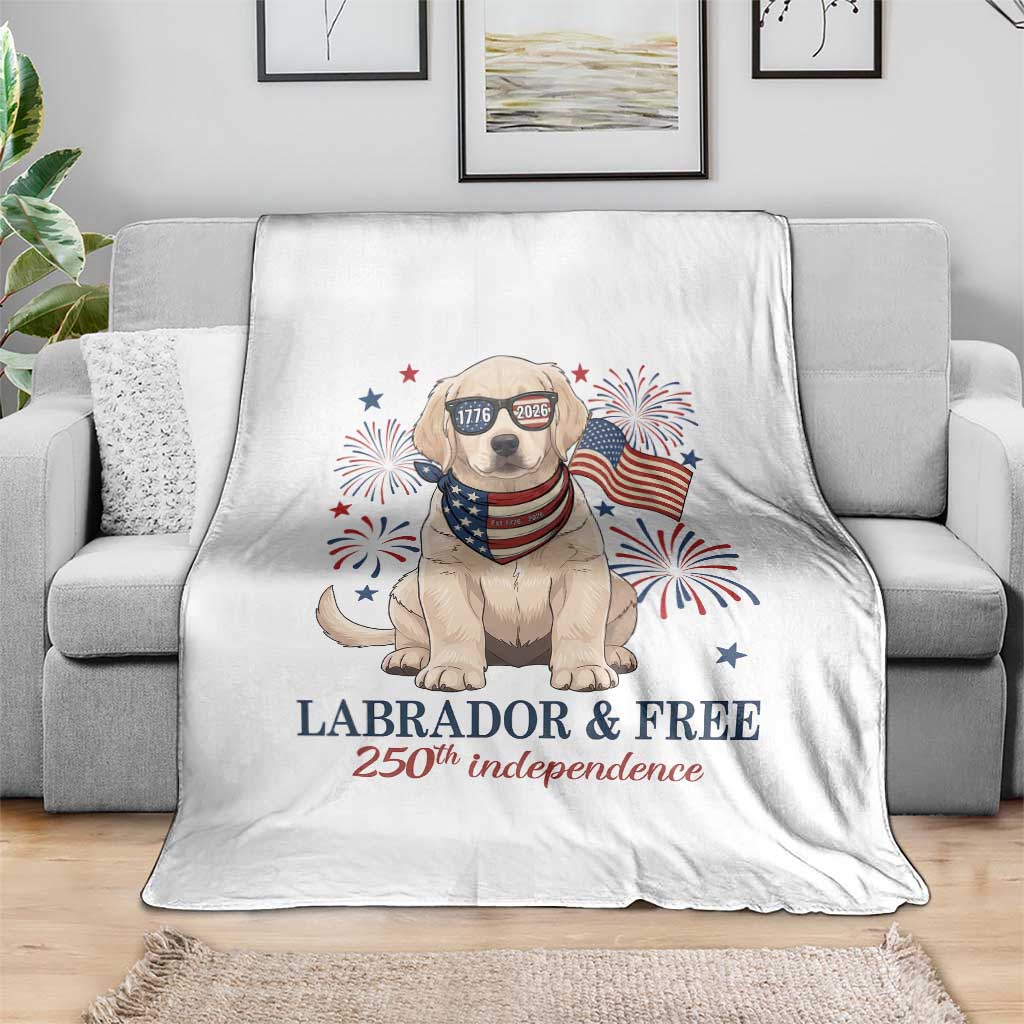 250th Anniversary USA Throw Blanket Labrador Retriever American Flag 4th of July TS14 Print Your Wear