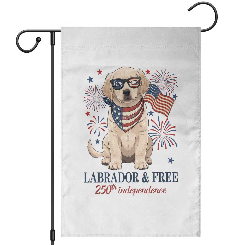 250th America Anniversary Garden Flag Labrador Retriever American Flag 4th of July TS14 White Print Your Wear