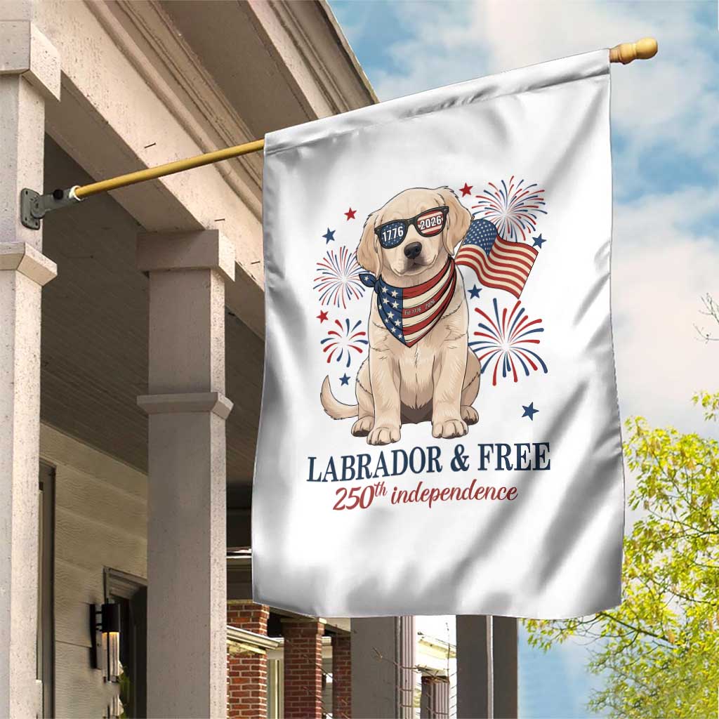 250th Anniversary USA Garden Flag Labrador Retriever American Flag 4th of July TS14 Print Your Wear
