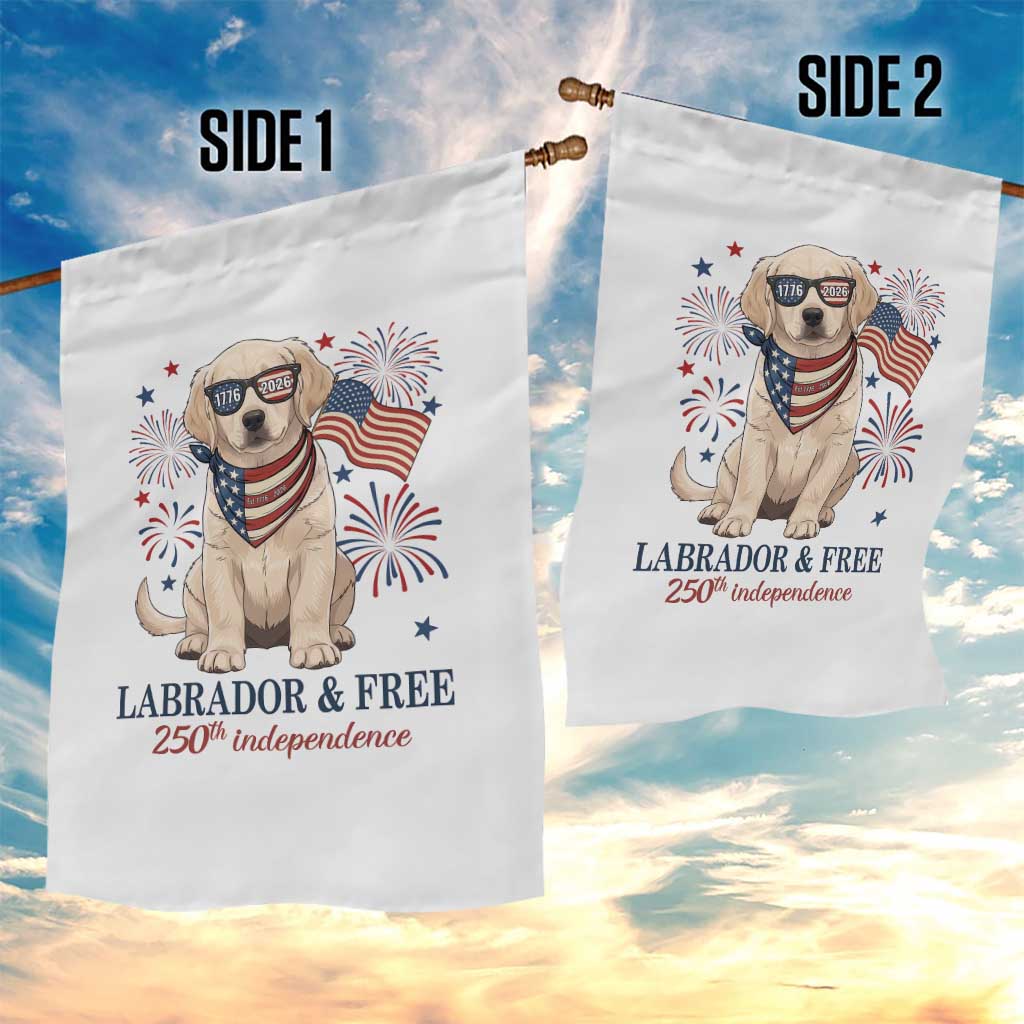 250th Anniversary USA Garden Flag Labrador Retriever American Flag 4th of July TS14 Print Your Wear