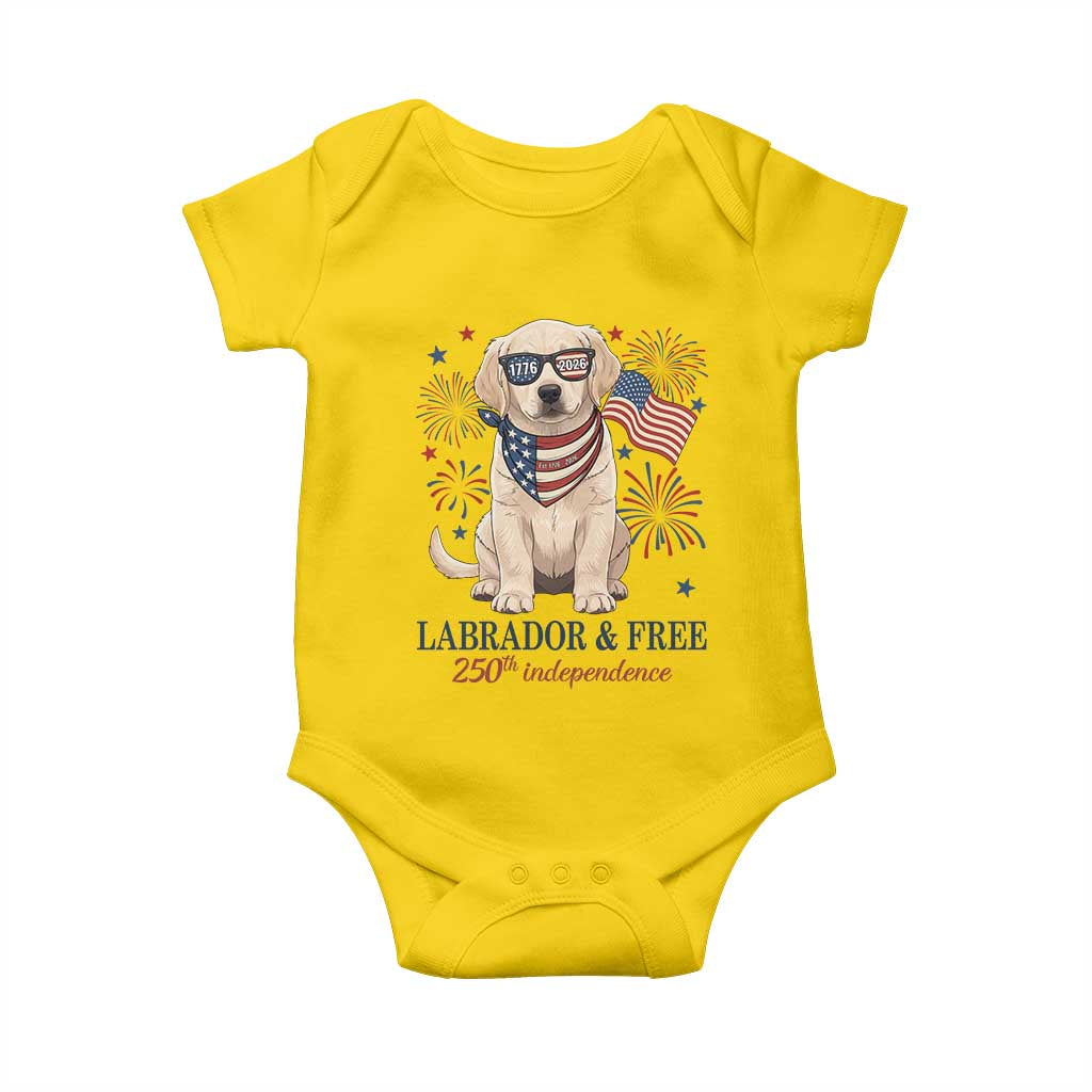 250th Anniversary USA Baby Onesie Labrador Retriever American Flag 4th of July TS14 Daisy Print Your Wear