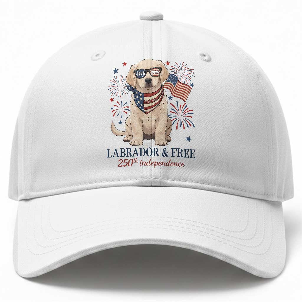 250th America Anniversary Baseball Cap Labrador Retriever American Flag 4th of July TS14 Print Your Wear