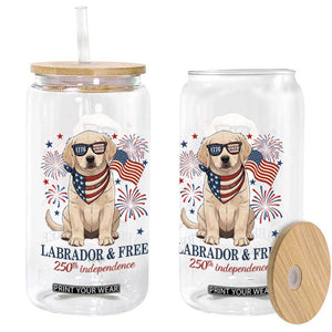 250th Anniversary USA Glass Can Labrador Retriever American Flag 4th of July TS14 Print Your Wear