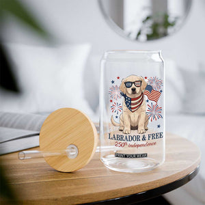 250th Anniversary USA Glass Can Labrador Retriever American Flag 4th of July TS14 Print Your Wear