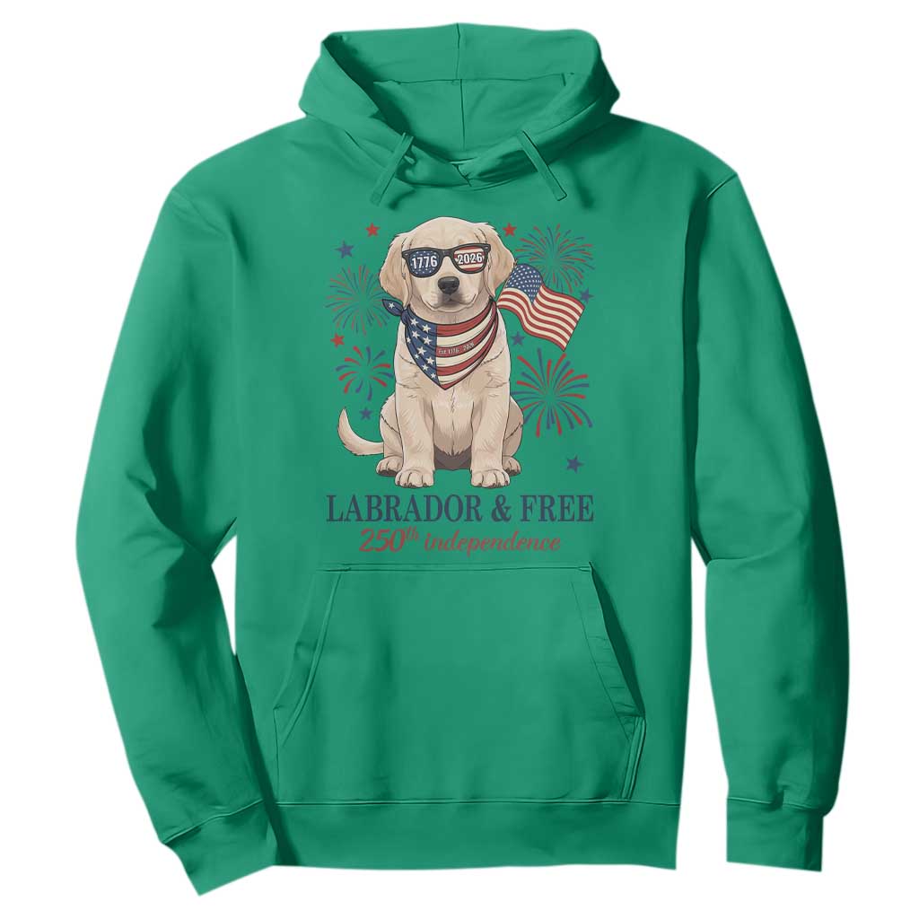 250th America Anniversary Hoodie Labrador Retriever American Flag 4th of July TS14 Irish Green Print Your Wear