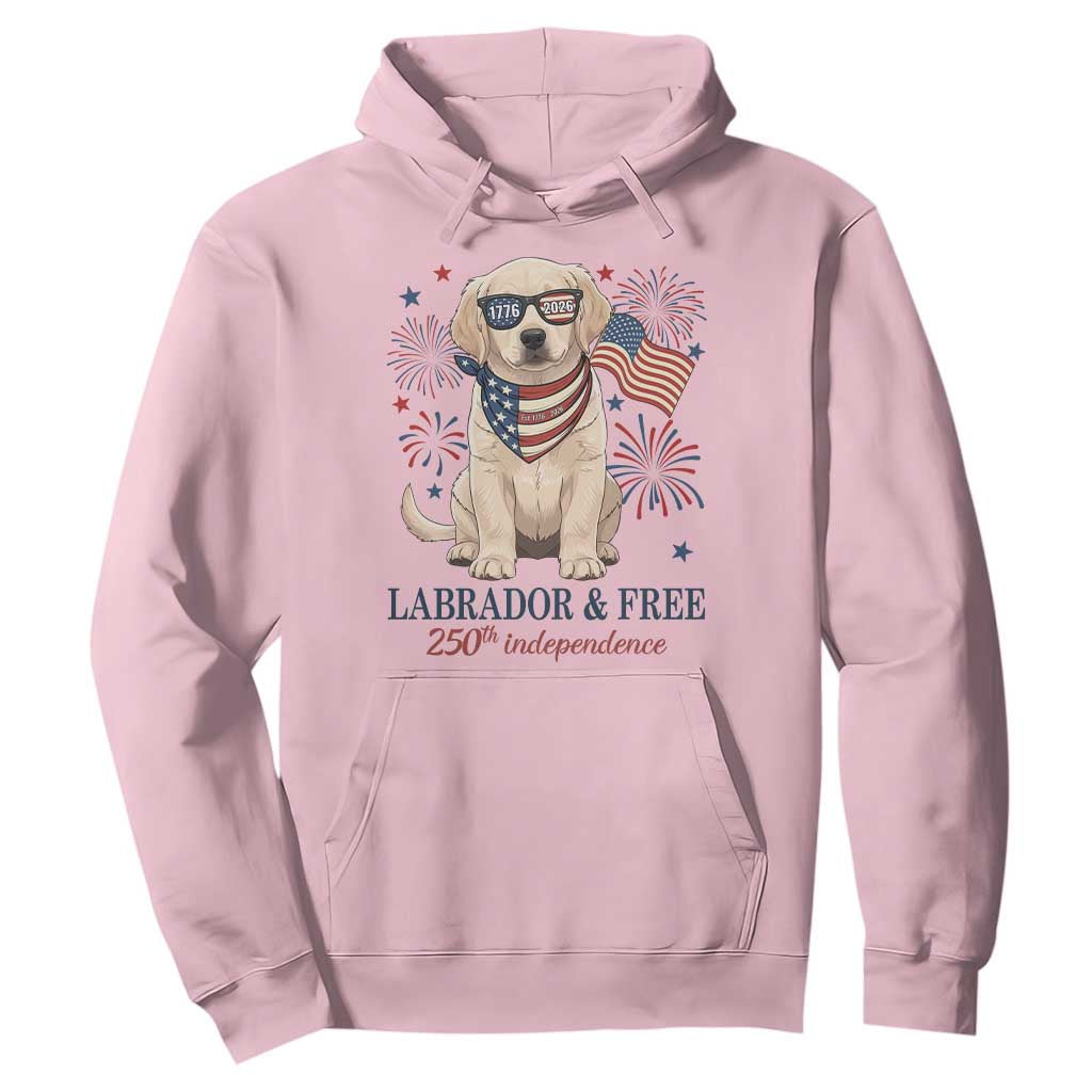 250th America Anniversary Hoodie Labrador Retriever American Flag 4th of July TS14 Light Pink Print Your Wear