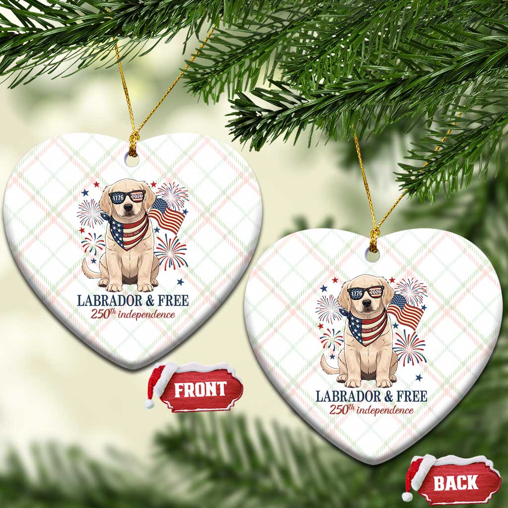 250th America Anniversary Ceramic Ornament Labrador Retriever American Flag 4th of July TS14 Print Your Wear